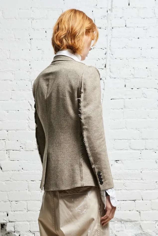 FLAT SLEEVE BLAZER 8211 OATMEAL Women R13 Jackets and Coats