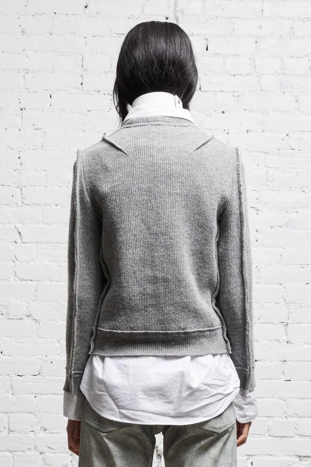 FLAT SLEEVE CREWNECK 8211 HEATHER GREY Women R13 Sweaters