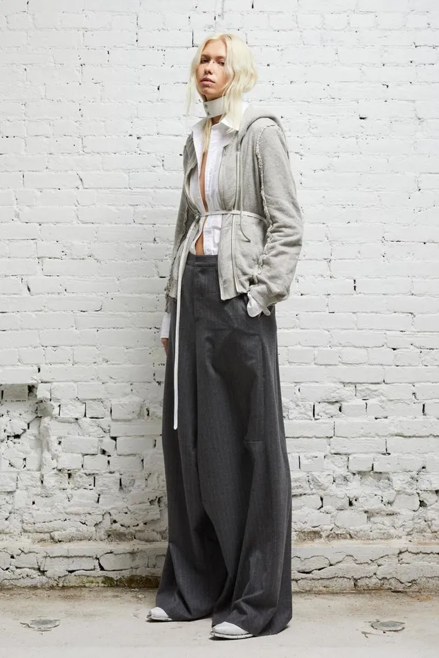 FLAT SLEEVE HOODIE 8211 HEATHER GREY Women R13 Tops
