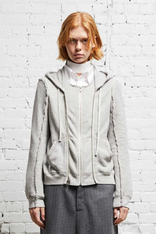 FLAT SLEEVE HOODIE 8211 HEATHER GREY Women R13 Tops