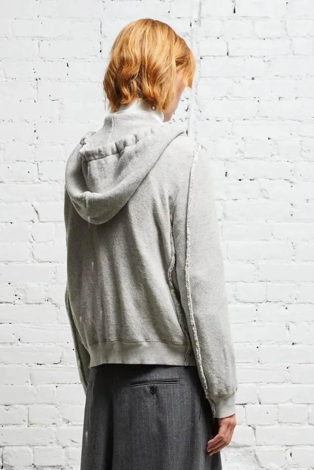 FLAT SLEEVE HOODIE 8211 HEATHER GREY Women R13 Tops