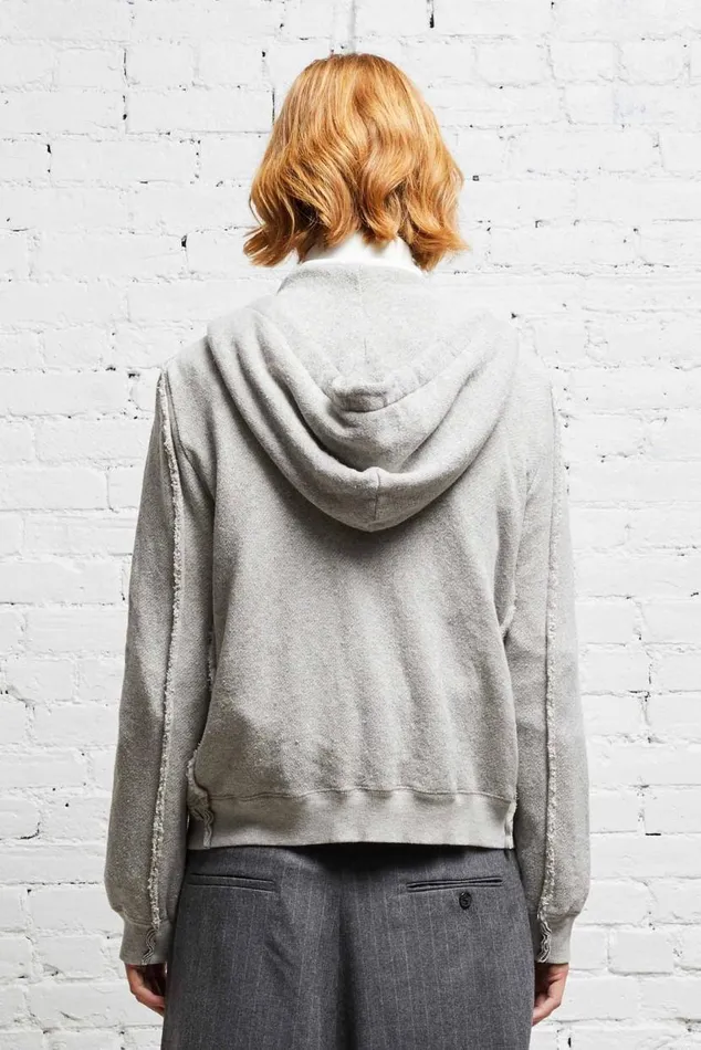 FLAT SLEEVE HOODIE 8211 HEATHER GREY Women R13 Tops