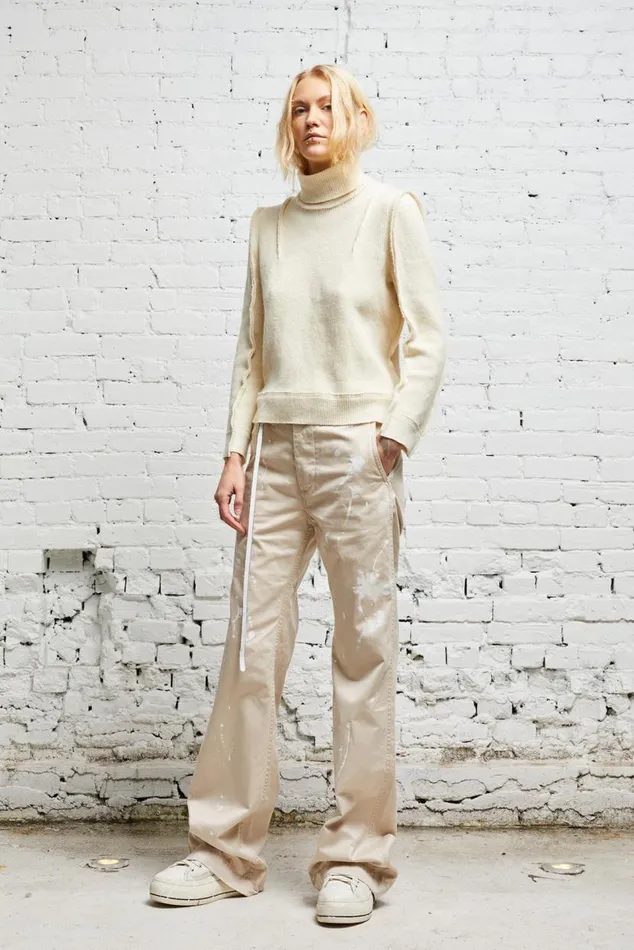 FLAT SLEEVE TURTLENECK 8211 ECRU Women R13 Sweaters