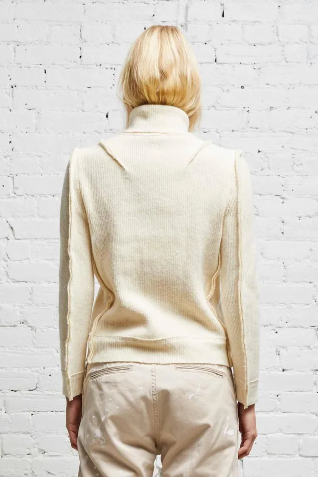 FLAT SLEEVE TURTLENECK 8211 ECRU Women R13 Sweaters