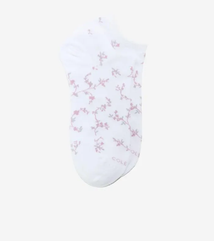 Floral No Show Socks White Women Cole Haan Socks