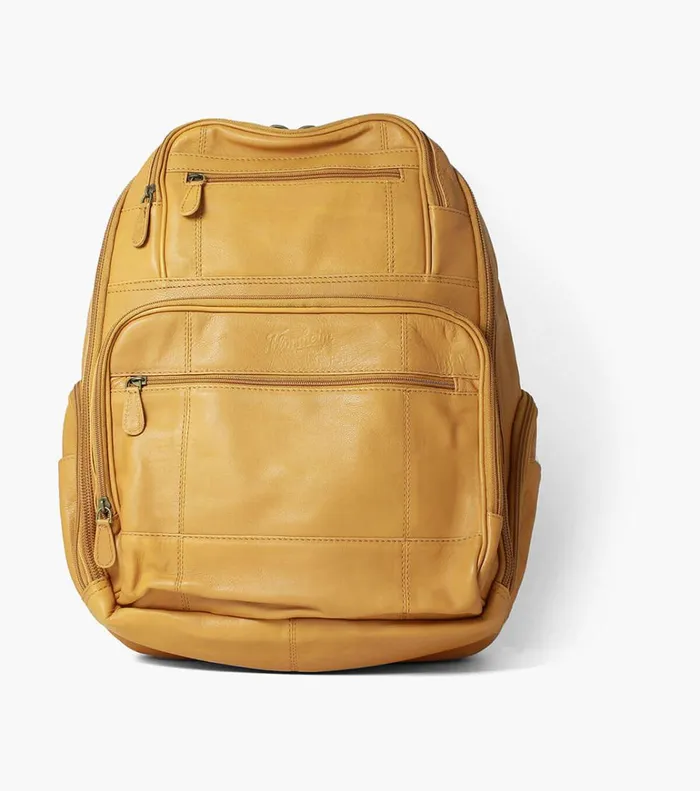 Florsheim Bags Baptiste Leather Backpack Tan 8211 Men