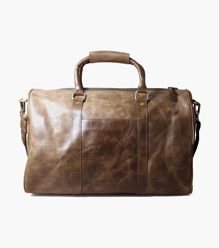 Florsheim Bags Kendall Leather Gym Bag Brown 8211 Men