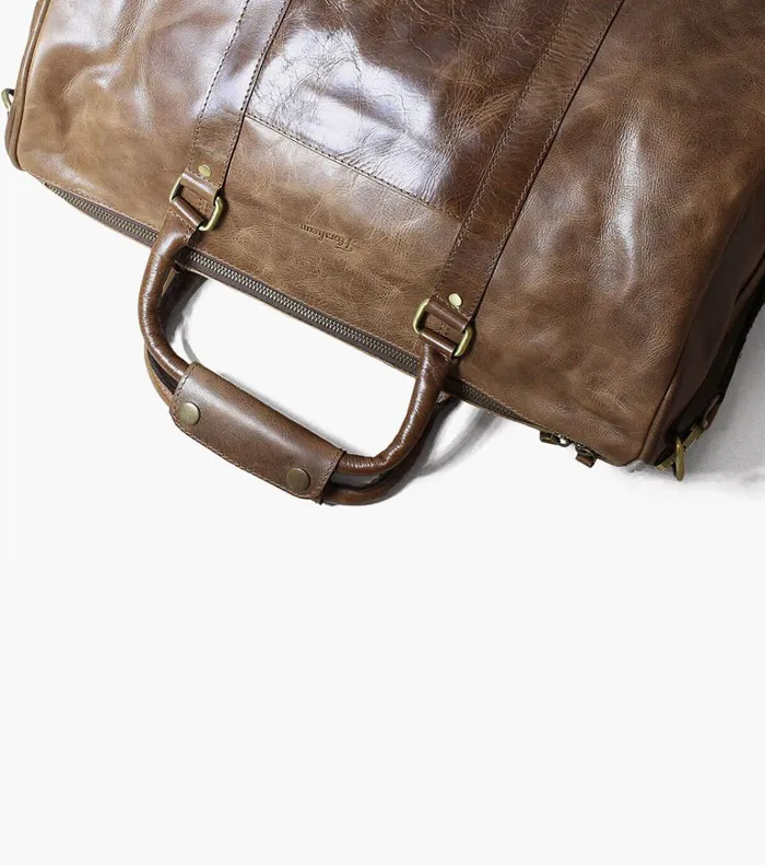 Florsheim Bags Kendall Leather Gym Bag Brown 8211 Men