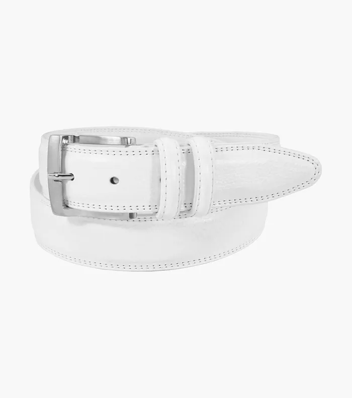 Florsheim Belts and Suspenders Martin Pebble Grain Leather Belt White 8211 Men Florsheim Belts and Suspenders Martin Pebble Grain Leather Belt White 8211 Men