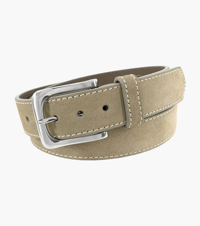 Florsheim Belts and Suspenders Ramirez Genuine Suede Belt Sand 8211 Men