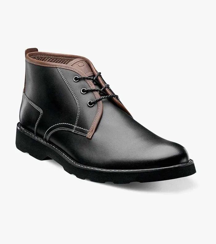 Florsheim Boots Casey Plain Toe Chukka Boot Black 8211 Men