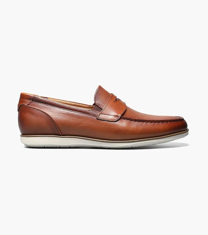 Florsheim Casual Shoes Atlantic Moc Toe Penny Loafer Cognac 8211 Men