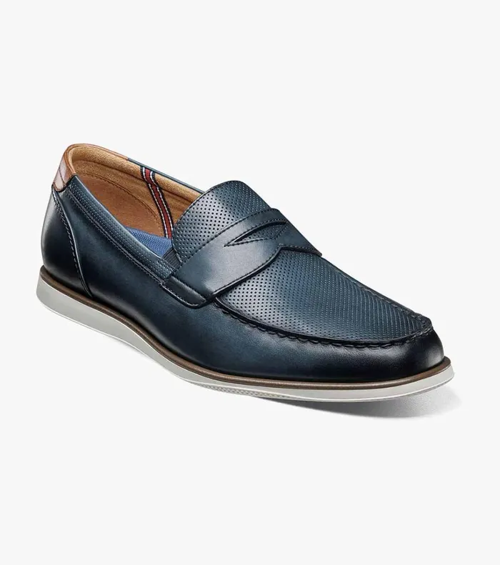 Florsheim Casual Shoes Atlantic Moc Toe Penny Loafer Navy 8211 Men