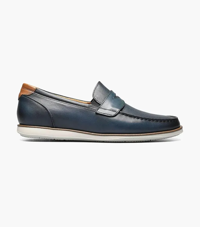 Florsheim Casual Shoes Atlantic Moc Toe Penny Loafer Navy 8211 Men