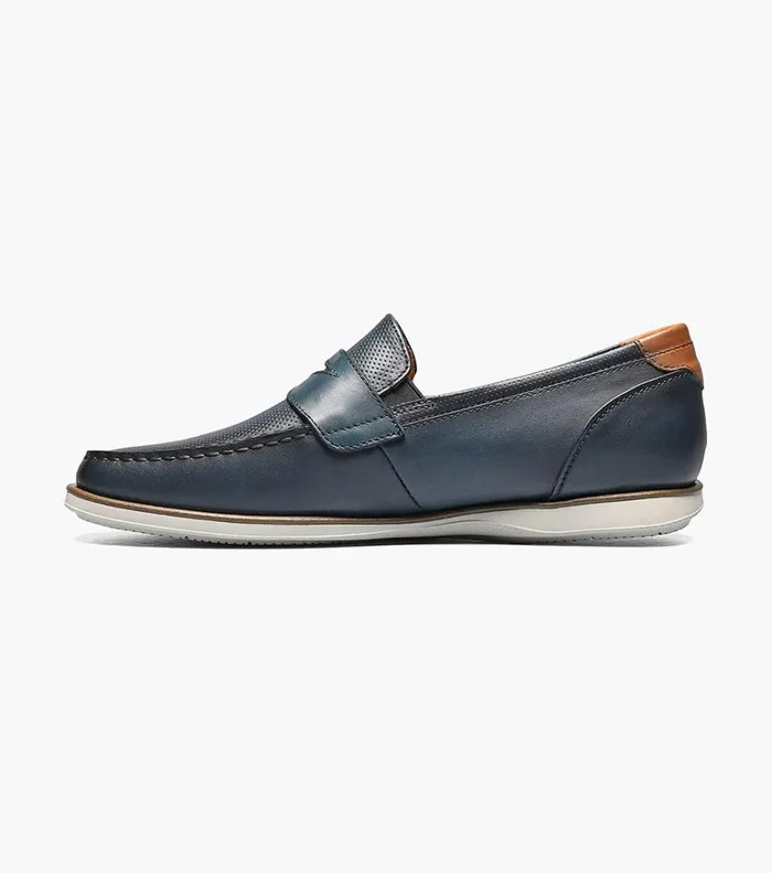 Florsheim Casual Shoes Atlantic Moc Toe Penny Loafer Navy 8211 Men