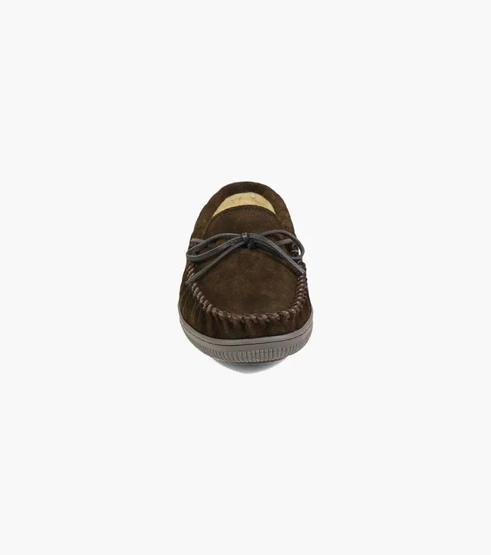 Florsheim Casual Shoes Cozzy Moc Toe Tie Slipper Chocolate 8211 Men
