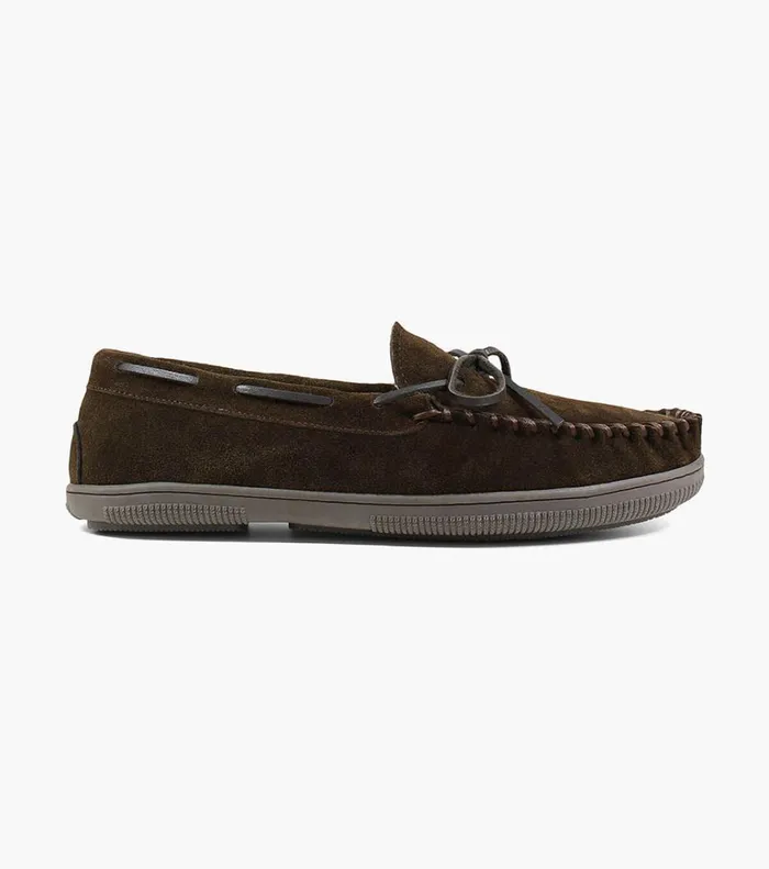 Florsheim Casual Shoes Cozzy Moc Toe Tie Slipper Chocolate 8211 Men
