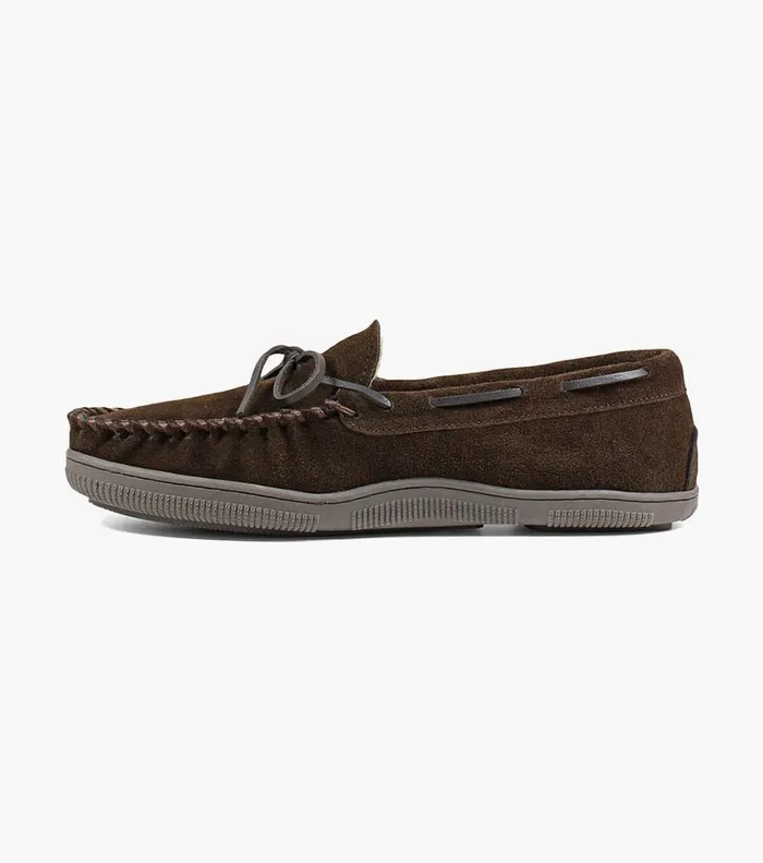 Florsheim Casual Shoes Cozzy Moc Toe Tie Slipper Chocolate 8211 Men