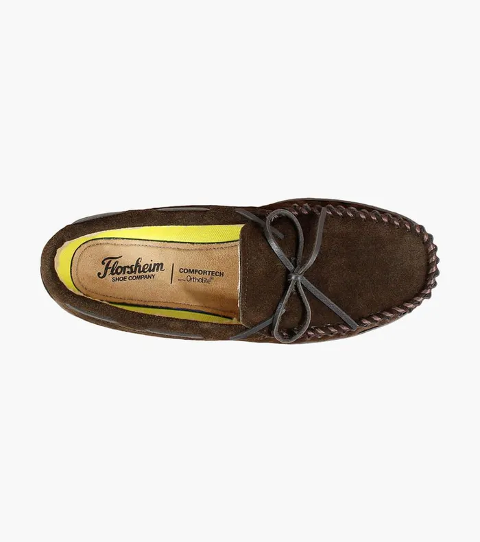 Florsheim Casual Shoes Cozzy Moc Toe Tie Slipper Chocolate 8211 Men