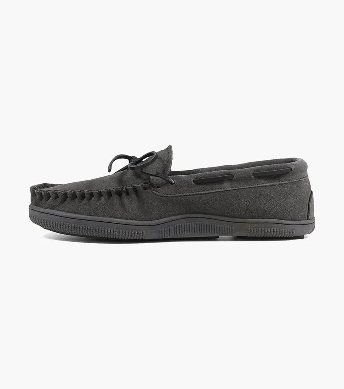 Florsheim Casual Shoes Cozzy Moc Toe Tie Slipper Gray Suede 8211 Men