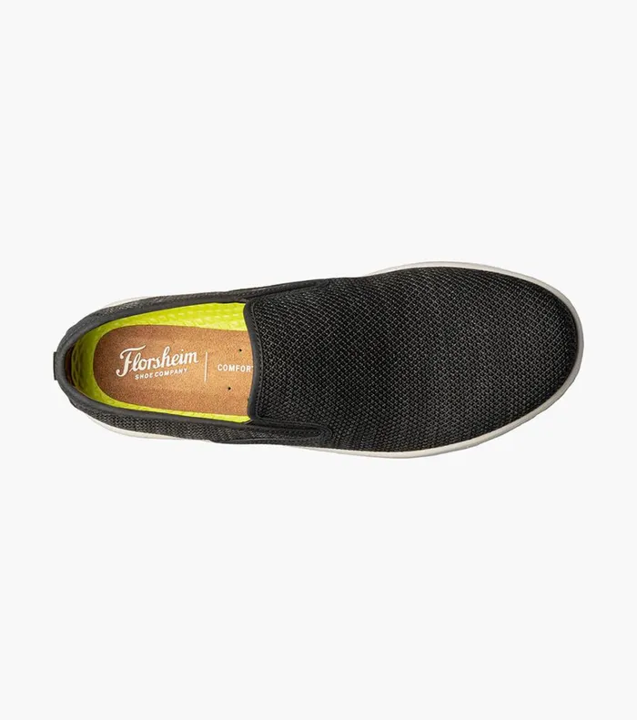 Florsheim Casual Shoes Crossover Knit Plain Toe Slip On Sneaker Black 8211 Men