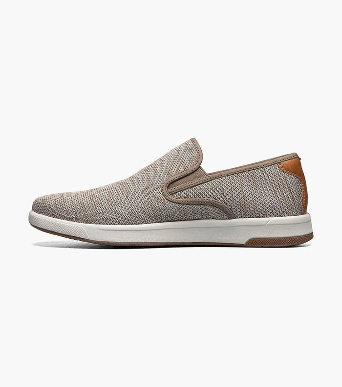 Florsheim Casual Shoes Crossover Knit Plain Toe Slip On Sneaker Mushroom 8211 Men