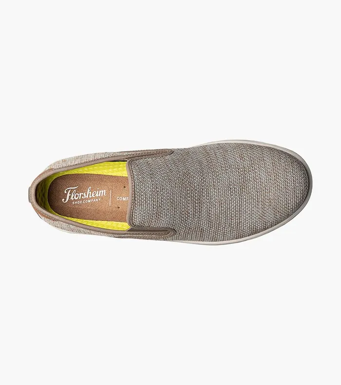Florsheim Casual Shoes Crossover Knit Plain Toe Slip On Sneaker Mushroom 8211 Men