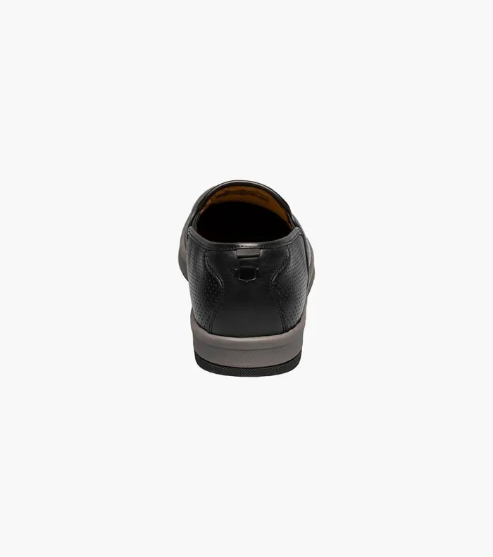 Florsheim Casual Shoes Crossover Plain Toe Slip On Sneaker Black Tumbled 8211 Men
