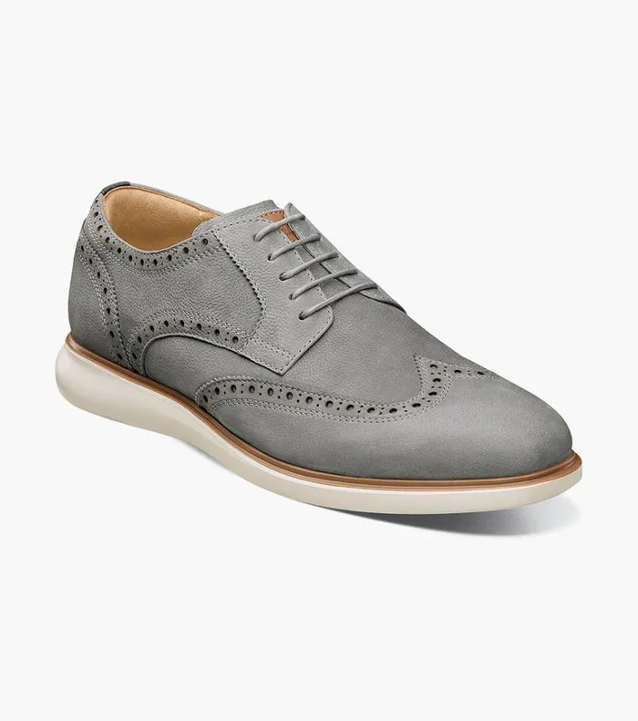 Florsheim Casual Shoes Fuel Wingtip Oxford Light Gray 8211 Men