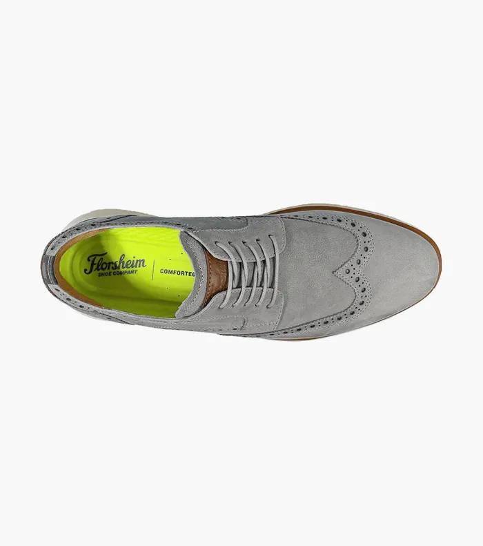 Florsheim Casual Shoes Fuel Wingtip Oxford Light Gray 8211 Men