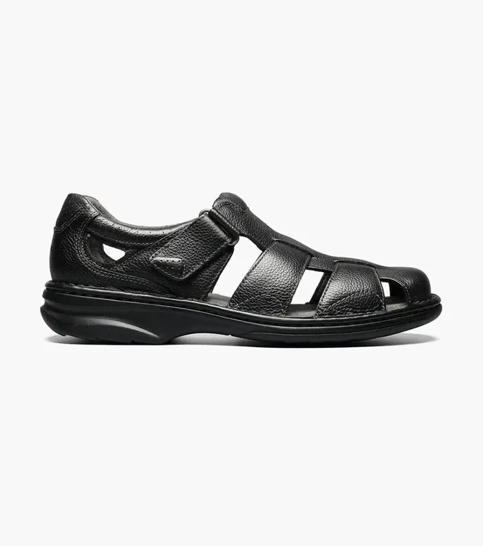 Florsheim Casual Shoes Getaway Fisherman Sandal Black 8211 Men