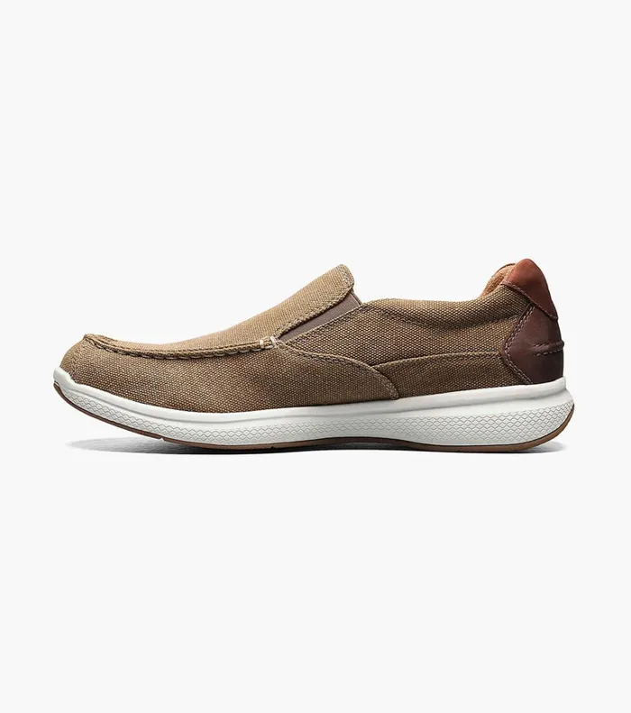 Florsheim Casual Shoes Great Lakes Canvas Moc Toe Slip On Sand 8211 Men