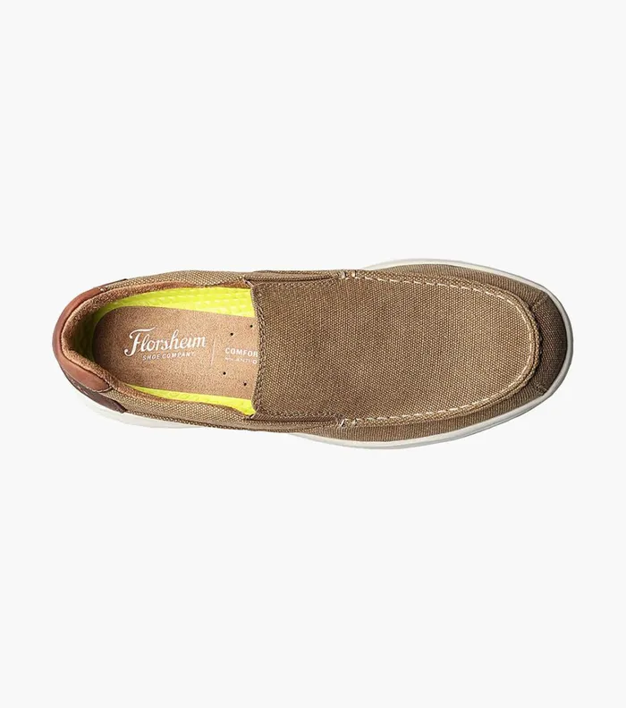 Florsheim Casual Shoes Great Lakes Canvas Moc Toe Slip On Sand 8211 Men