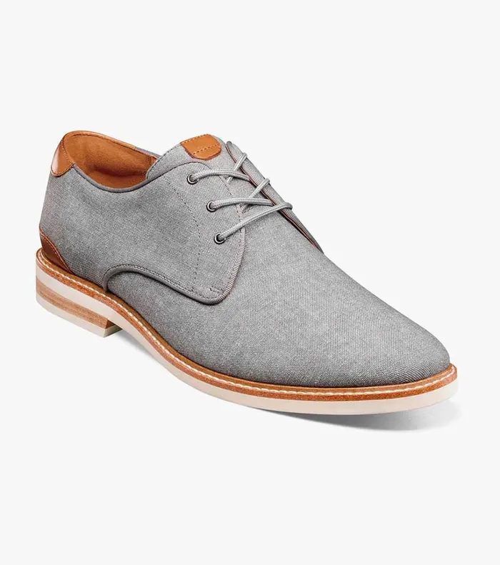 Florsheim Casual Shoes Highland Canvas Plain Toe Oxford Gray 8211 Men
