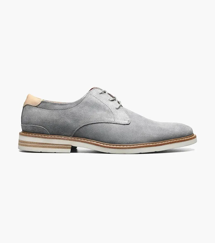 Florsheim Casual Shoes Highland Plain Toe Oxford Gray Suede 8211 Men