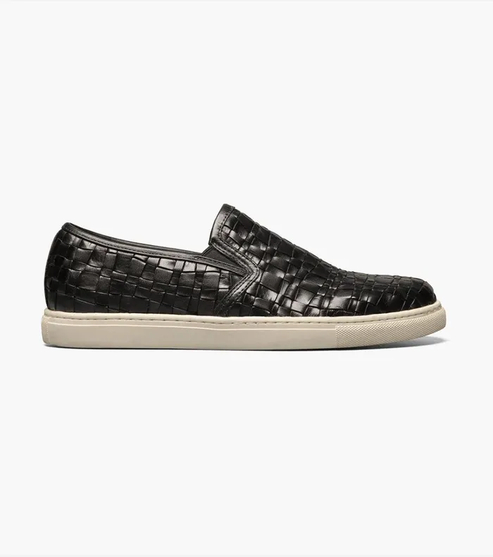 Florsheim Casual Shoes Lattice Plain Toe Slip On Black 8211 Men
