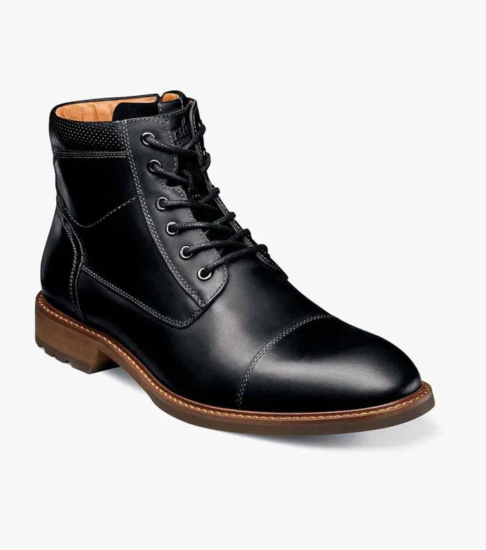 Florsheim Casual Shoes Lodge Cap Toe Lace Up Boot Black Ch 8211 Men