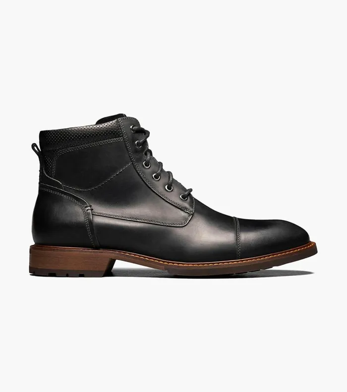 Florsheim Casual Shoes Lodge Cap Toe Lace Up Boot Black Ch 8211 Men