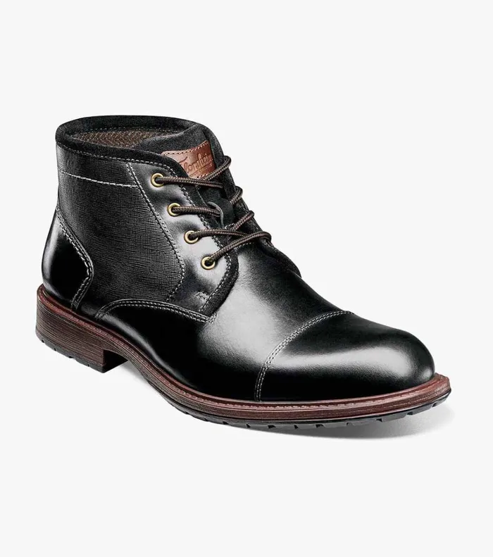 Florsheim Casual Shoes Vandall Cap Toe Lace Up Boot Black 8211 Men
