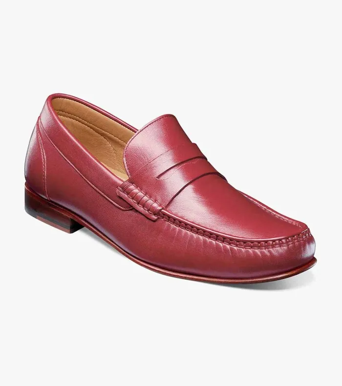 Florsheim Dress Shoes Beaufort Moc Toe Penny Loafer Red 8211 Men