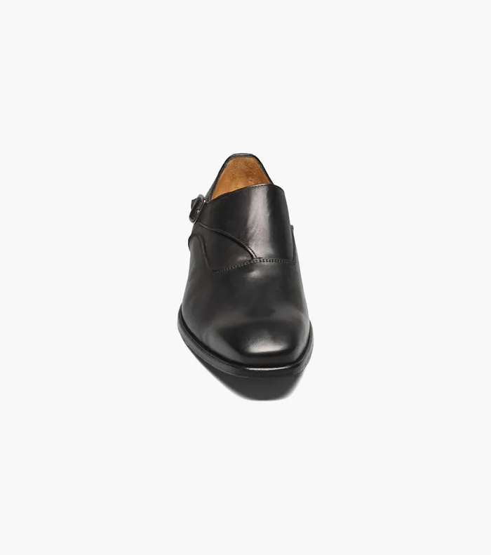 Florsheim Dress Shoes Caravel Plain Toe Monk Strap Black 8211 Men