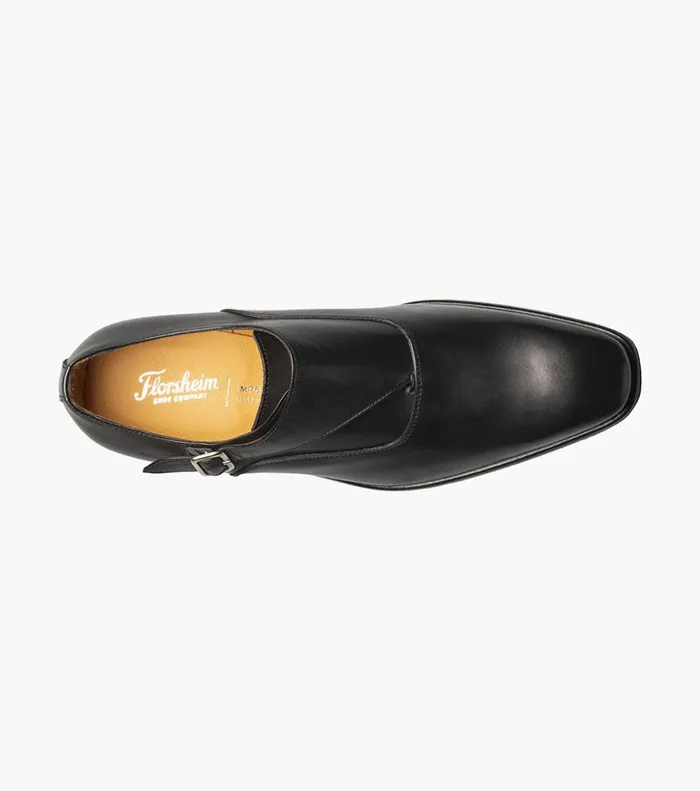 Florsheim Dress Shoes Caravel Plain Toe Monk Strap Black 8211 Men