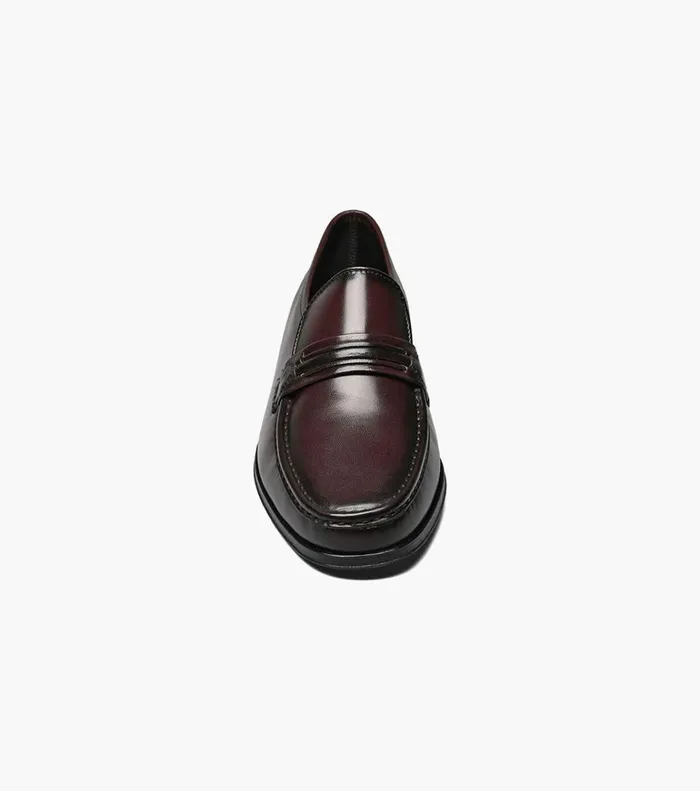 Florsheim Dress Shoes Como Moc Toe Strap Loafer Black Cherry 8211 Men