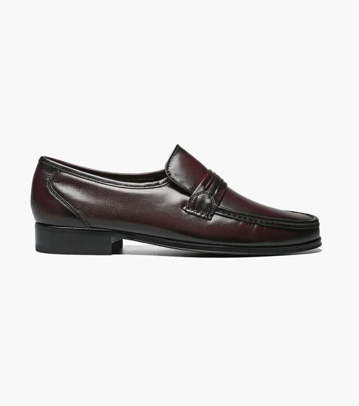 Florsheim Dress Shoes Como Moc Toe Strap Loafer Black Cherry 8211 Men