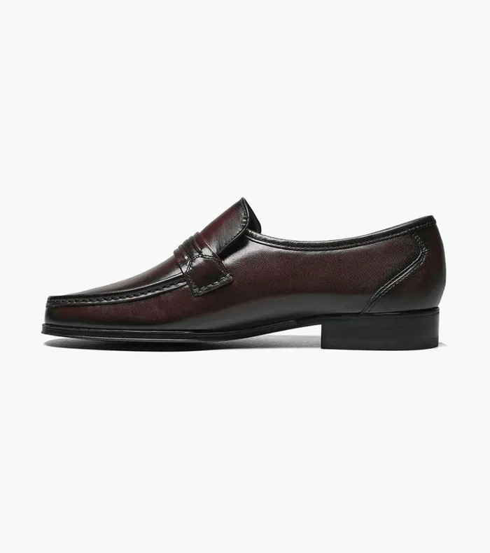 Florsheim Dress Shoes Como Moc Toe Strap Loafer Black Cherry 8211 Men