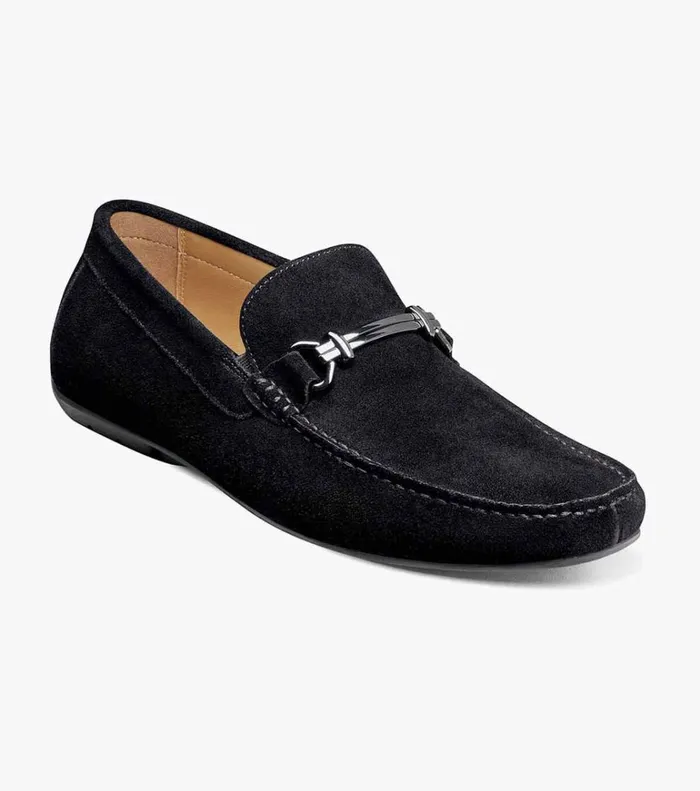 Florsheim Dress Shoes Dubino Moc Toe Bit Loafer Black Suede 8211 Men