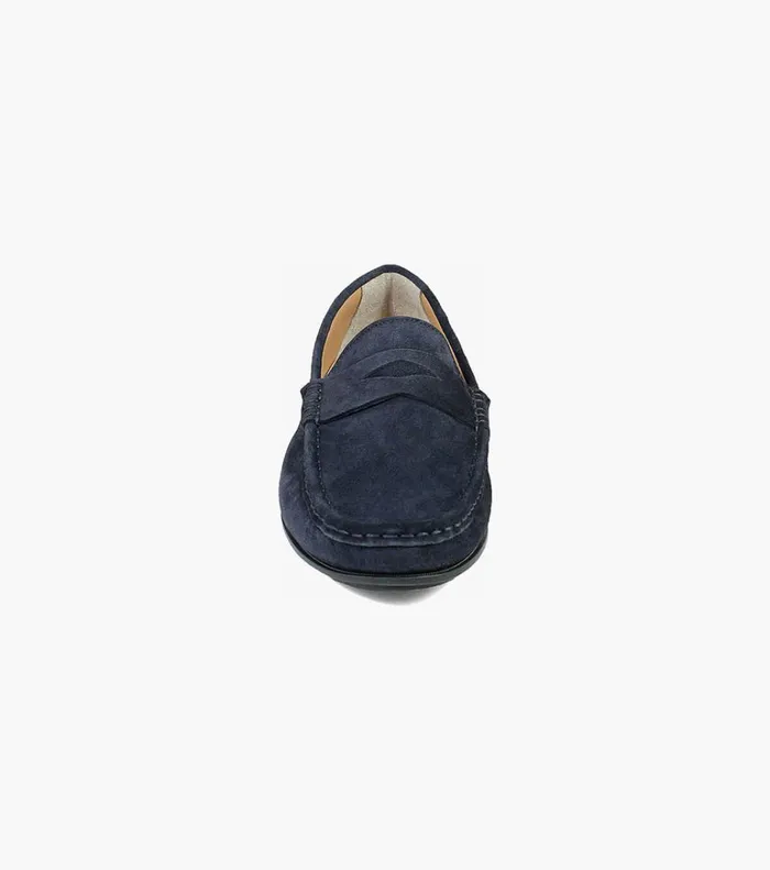 Florsheim Dress Shoes Fuego Moc Toe Penny Loafer Navy Suede 8211 Men