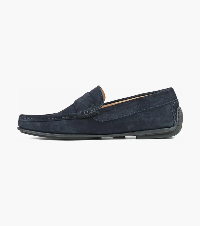 Florsheim Dress Shoes Fuego Moc Toe Penny Loafer Navy Suede 8211 Men