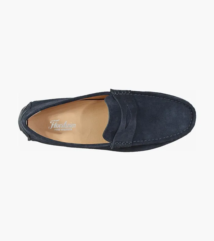 Florsheim Dress Shoes Fuego Moc Toe Penny Loafer Navy Suede 8211 Men