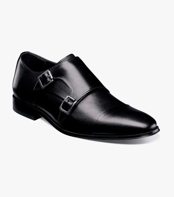 Florsheim Dress Shoes Jetson Cap Toe Monk Strap Black 8211 Men